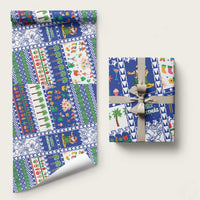 Northern Mariana Islands Christmas Wrapping Paper Festive Beach Vibes - Polynesian Pride