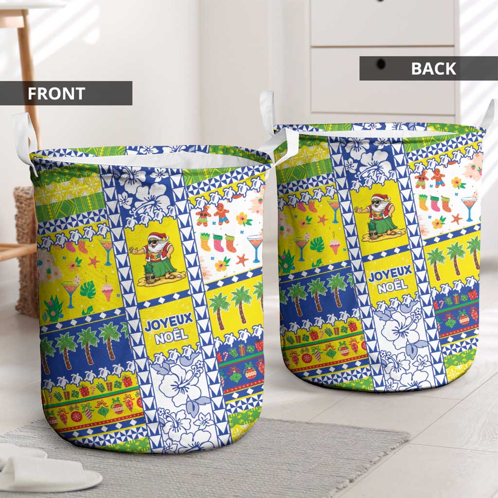New Caledonia Christmas Laundry Basket Festive Beach Vibes - Polynesian Pride
