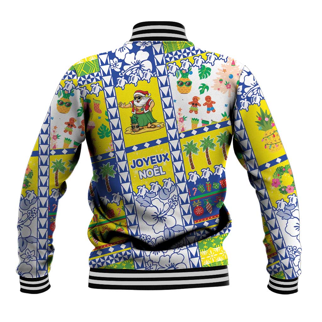 New Caledonia Christmas Baseball Jacket Festive Beach Vibes - Polynesian Pride