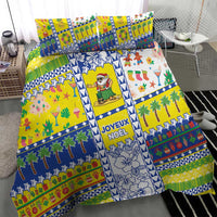 New Caledonia Christmas Bedding Set Festive Beach Vibes - Polynesian Pride