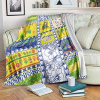 New Caledonia Christmas Blanket Festive Beach Vibes - Polynesian Pride