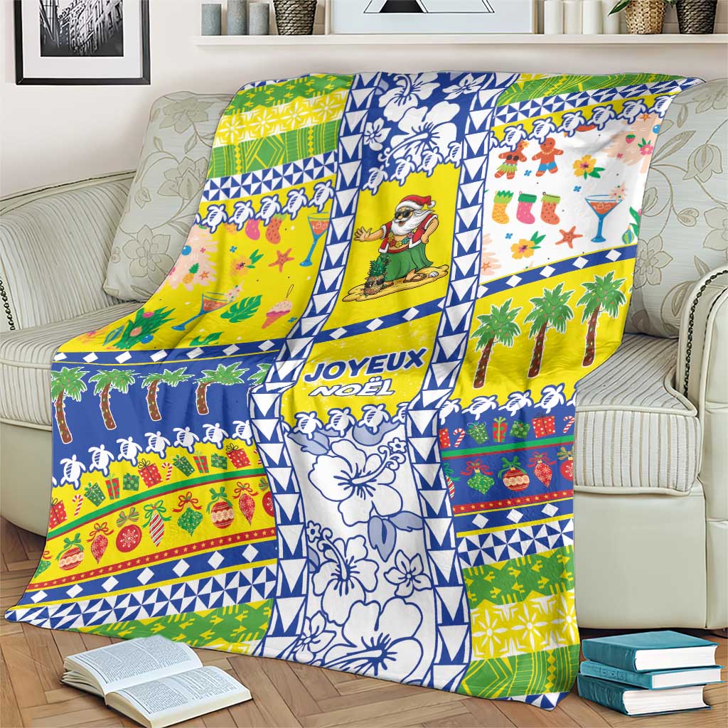 New Caledonia Christmas Blanket Festive Beach Vibes - Polynesian Pride