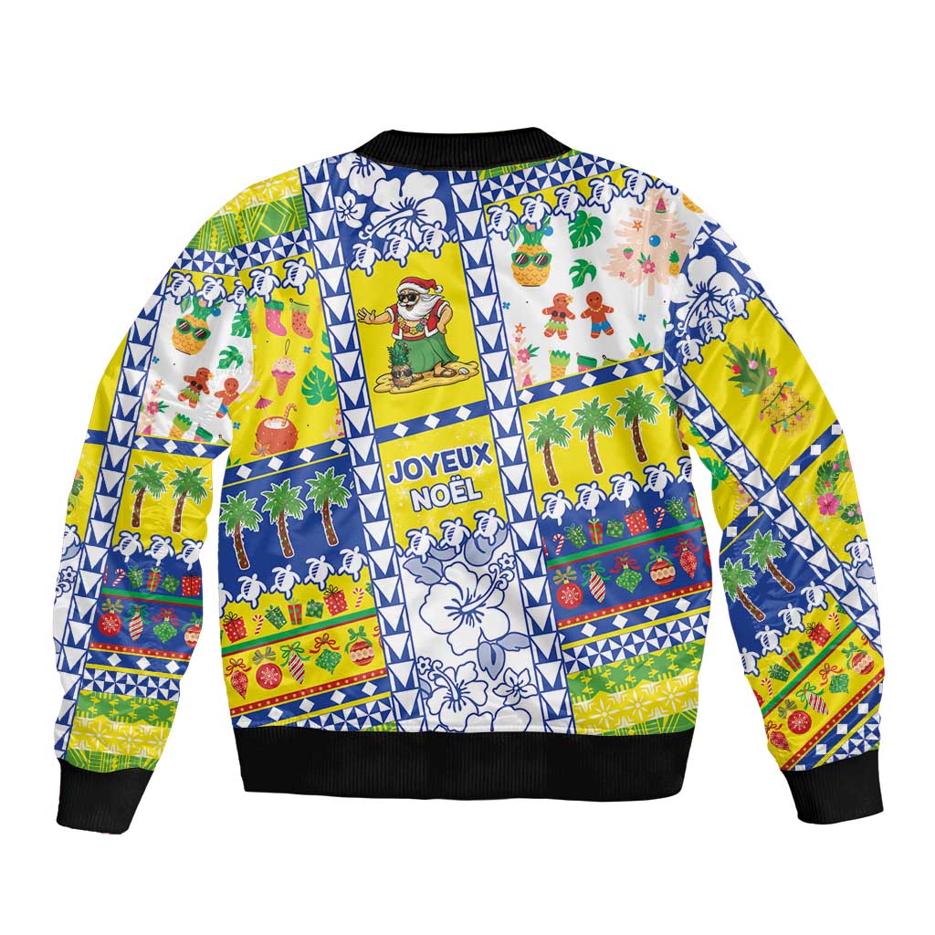 New Caledonia Christmas Bomber Jacket Festive Beach Vibes - Polynesian Pride