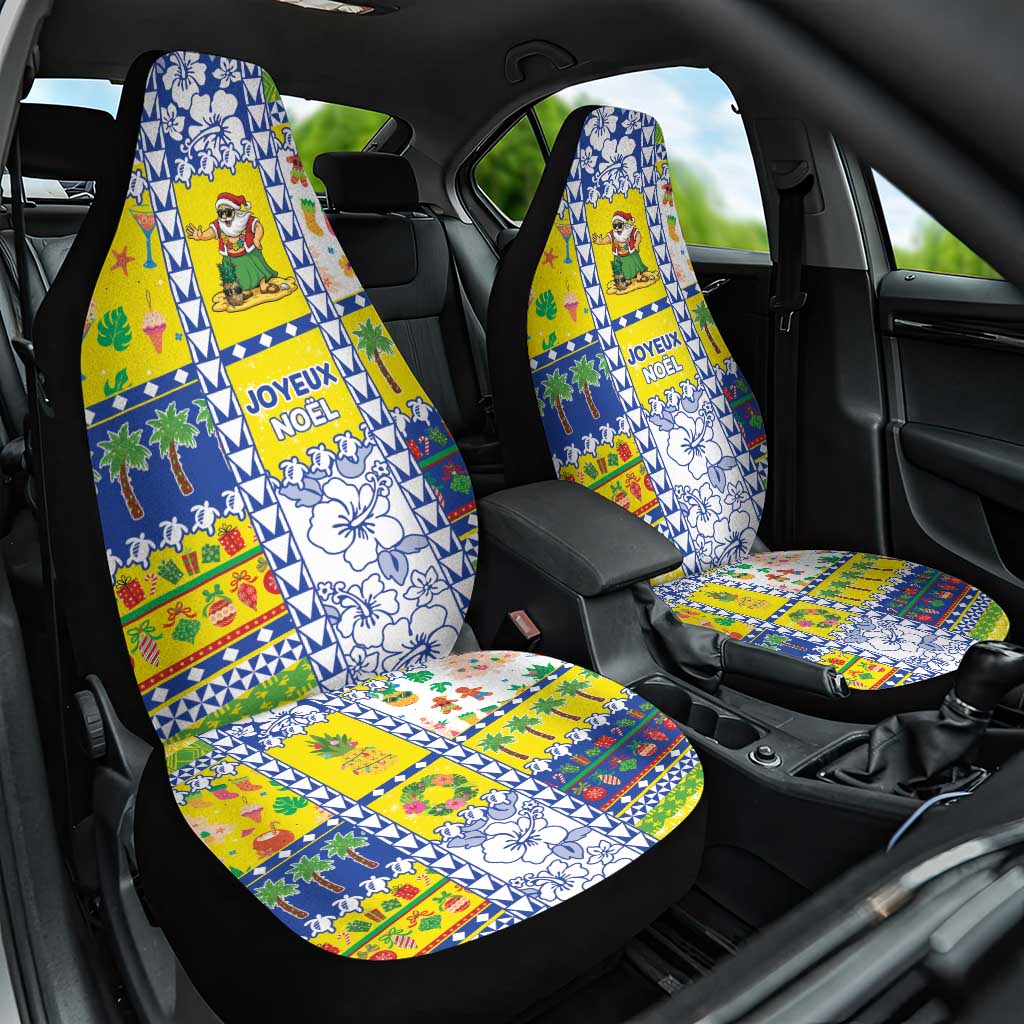New Caledonia Christmas Car Seat Cover Festive Beach Vibes - Polynesian Pride