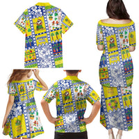 New Caledonia Christmas Family Matching Puletasi and Hawaiian Shirt Festive Beach Vibes - Polynesian Pride