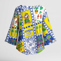 New Caledonia Christmas Kimono Sleeve Blouse Festive Beach Vibes - Polynesian Pride
