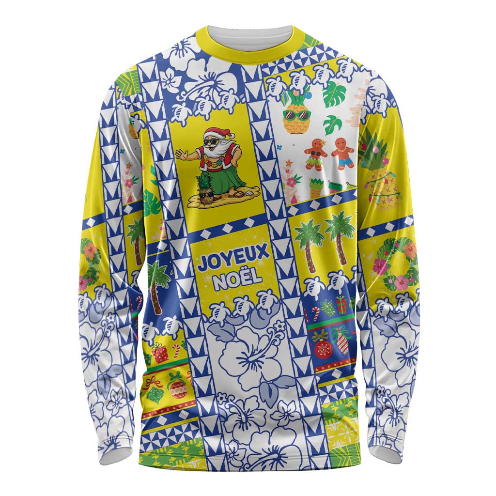 New Caledonia Christmas Long Sleeve Shirt Festive Beach Vibes - Polynesian Pride