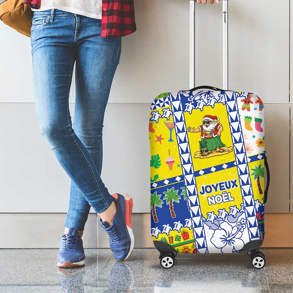 New Caledonia Christmas Luggage Cover Festive Beach Vibes - Polynesian Pride