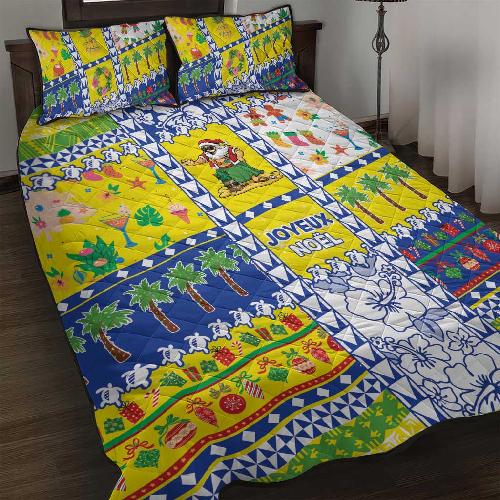 New Caledonia Christmas Quilt Bed Set Festive Beach Vibes - Polynesian Pride