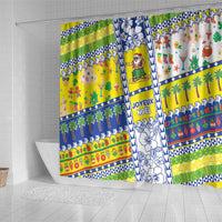 New Caledonia Christmas Shower Curtain Festive Beach Vibes - Polynesian Pride