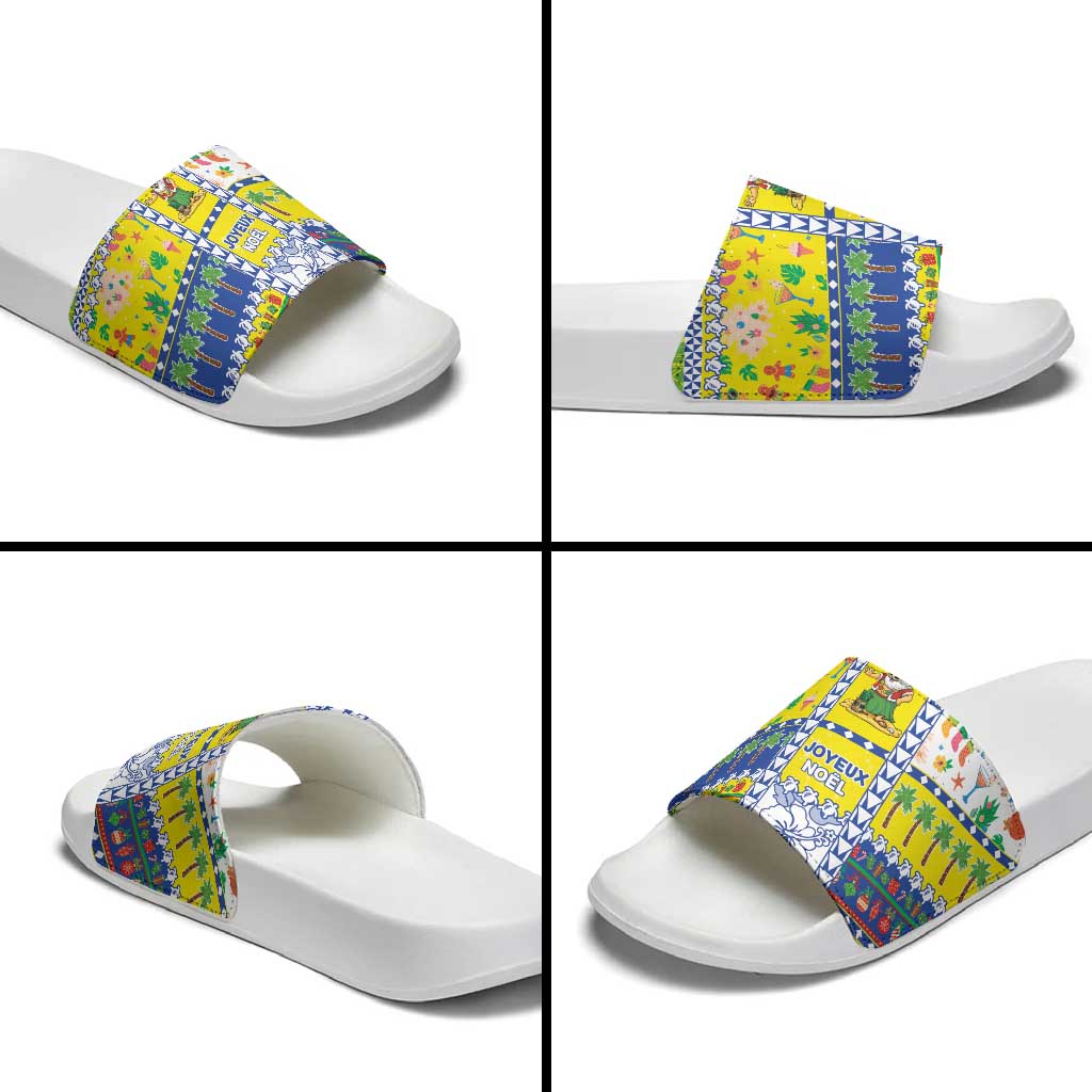 New Caledonia Christmas Slide Sandals Festive Beach Vibes - Polynesian Pride