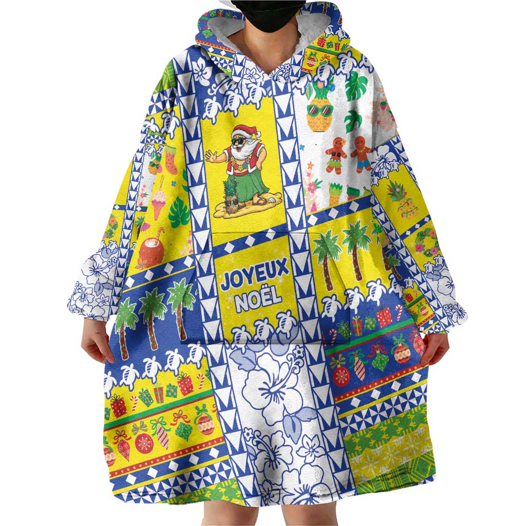 New Caledonia Christmas Wearable Blanket Hoodie Festive Beach Vibes - Polynesian Pride