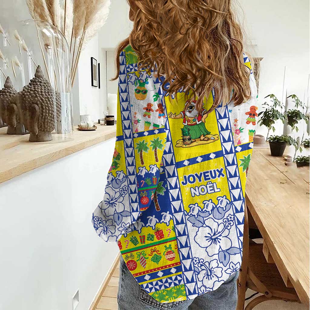 New Caledonia Christmas Women Casual Shirt Festive Beach Vibes - Polynesian Pride