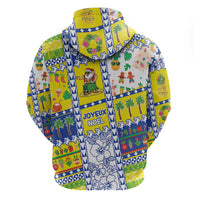 New Caledonia Christmas Zip Hoodie Festive Beach Vibes - Polynesian Pride