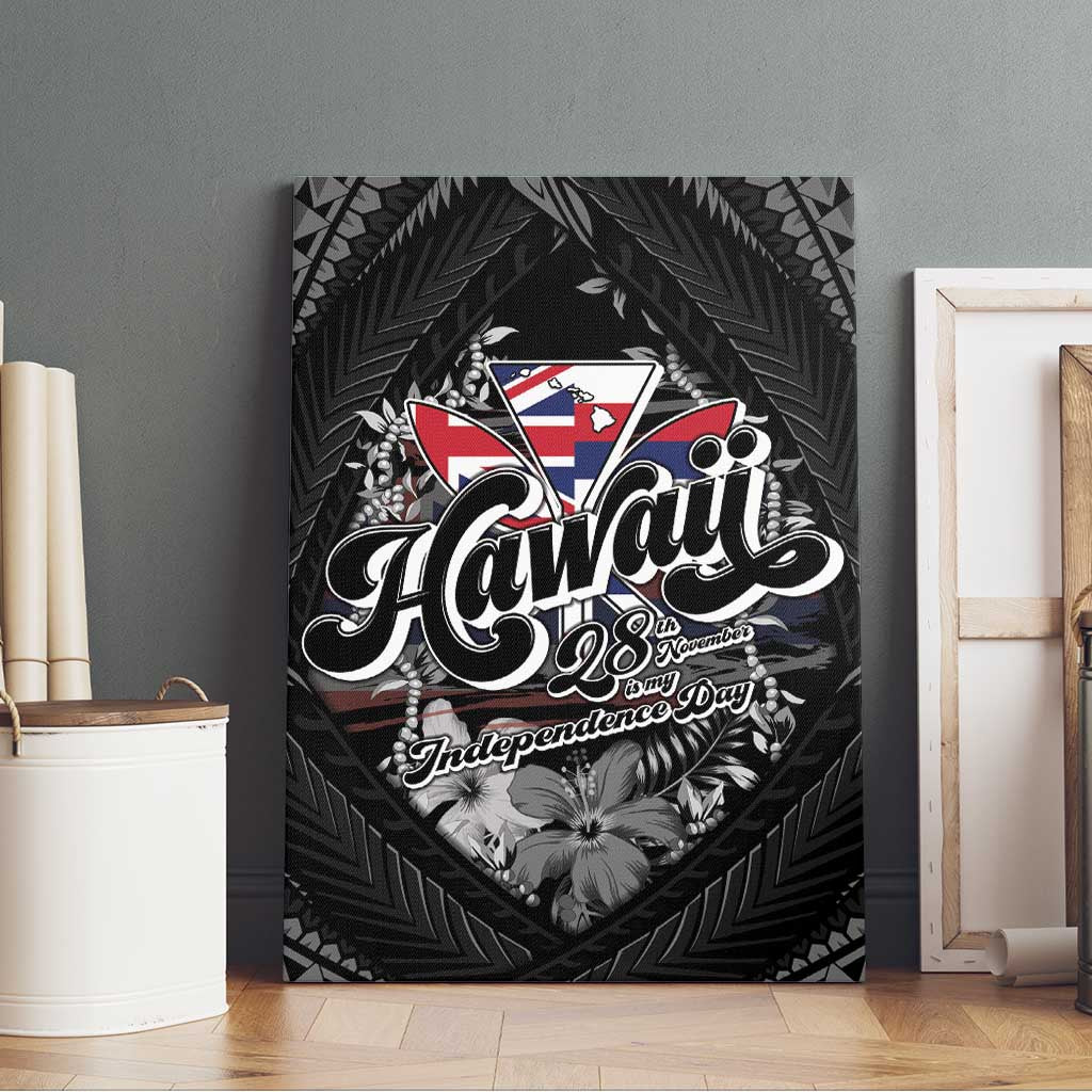 Hawaii November 28th Canvas Wall Art Kanaka Maoli Tribal Pattern - Polynesian Pride