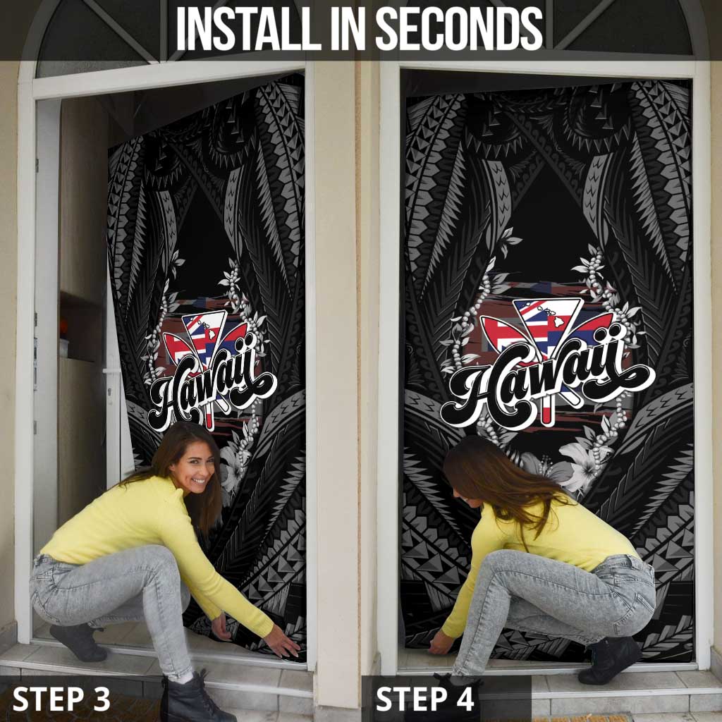 Hawaii November 28th Door Cover Kanaka Maoli Tribal Pattern - Polynesian Pride