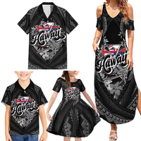 Hawaii November 28th Family Matching Summer Maxi Dress and Hawaiian Shirt Kanaka Maoli Tribal Pattern - Polynesian Pride