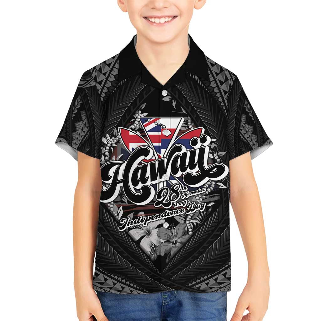 Hawaii November 28th Family Matching Tank Maxi Dress and Hawaiian Shirt Kanaka Maoli Tribal Pattern - Polynesian Pride