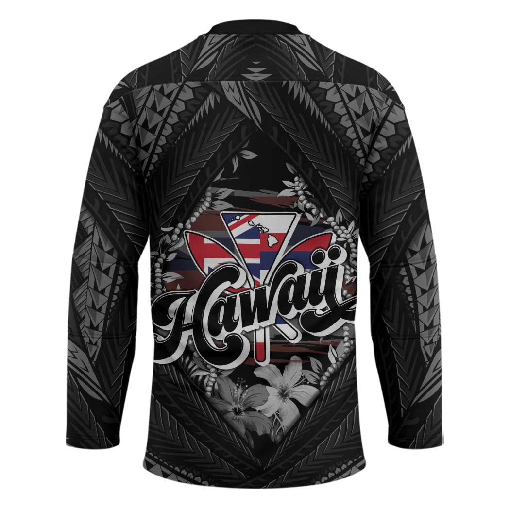 Hawaii November 28th Hockey Jersey Kanaka Maoli Tribal Pattern - Polynesian Pride