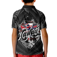 Hawaii November 28th Kid Polo Shirt Kanaka Maoli Tribal Pattern - Polynesian Pride