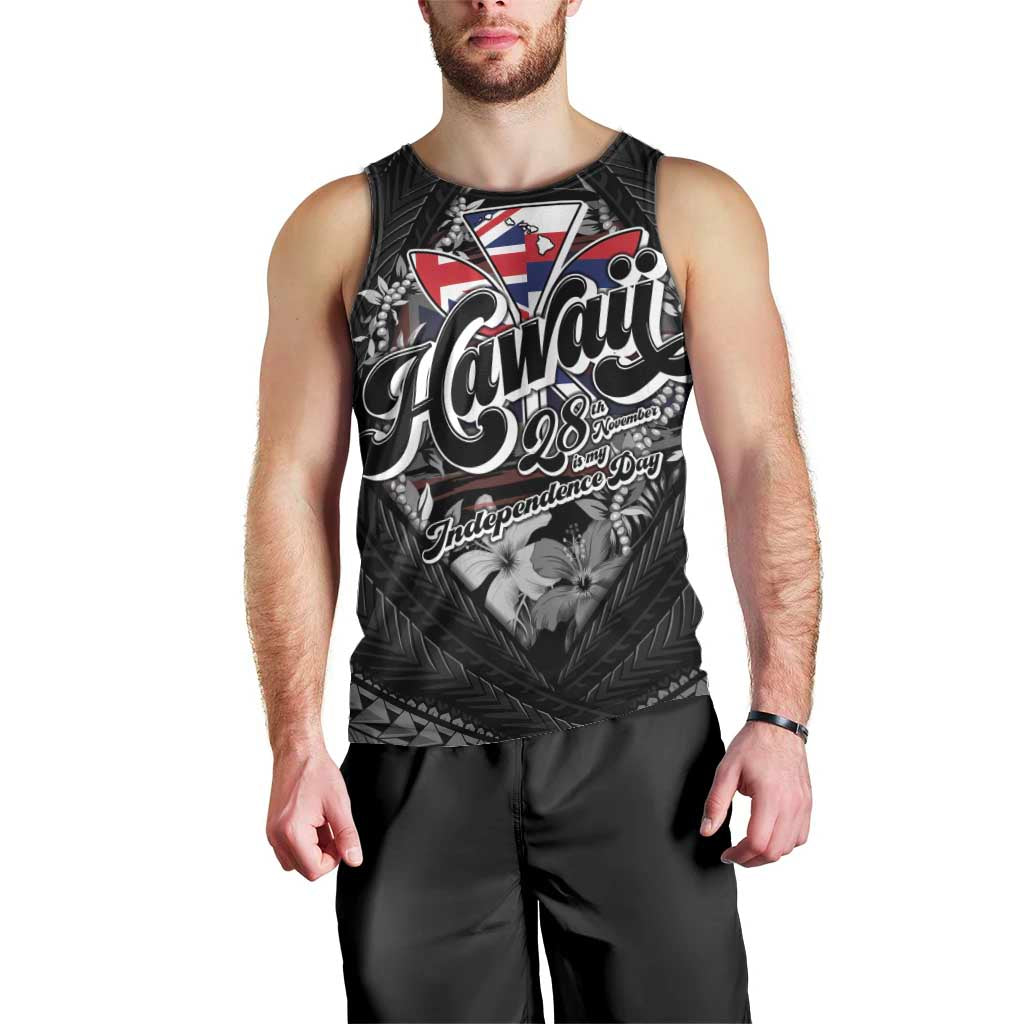 Hawaii November 28th Men Tank Top Kanaka Maoli Tribal Pattern - Polynesian Pride