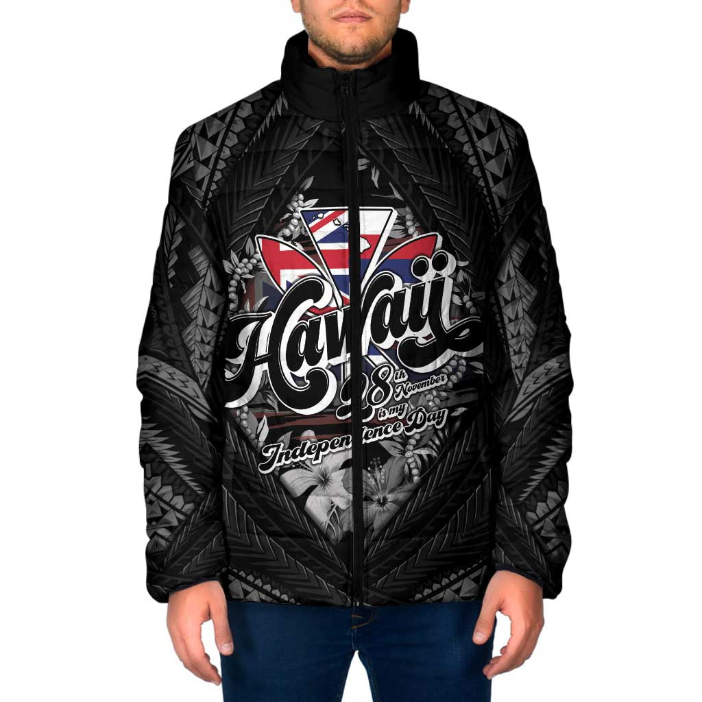 Hawaii November 28th Padded Jacket Kanaka Maoli Tribal Pattern - Polynesian Pride