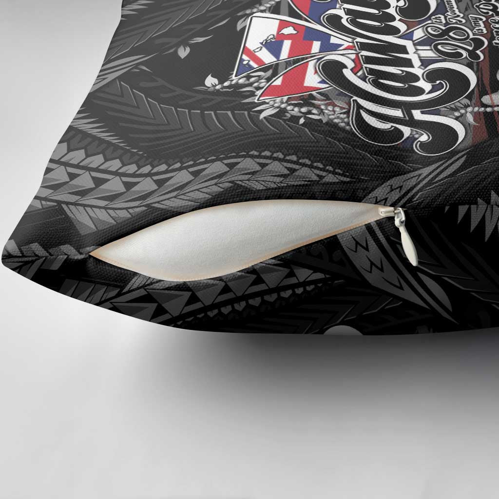 Hawaii November 28th Pillow Cover Kanaka Maoli Tribal Pattern - Polynesian Pride