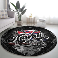 Hawaii November 28th Round Carpet Kanaka Maoli Tribal Pattern - Polynesian Pride