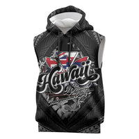 Hawaii November 28th Sleeveless Hoodie Kanaka Maoli Tribal Pattern - Polynesian Pride