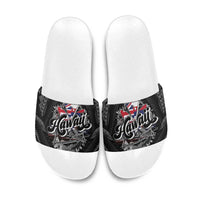 Hawaii November 28th Slide Sandals Kanaka Maoli Tribal Pattern - Polynesian Pride