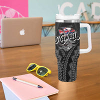 Hawaii November 28th Tumbler With Handle Kanaka Maoli Tribal Pattern - Polynesian Pride