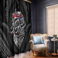 Hawaii November 28th Window Curtain Kanaka Maoli Tribal Pattern - Polynesian Pride