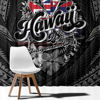 Hawaii November 28th Window Curtain Kanaka Maoli Tribal Pattern - Polynesian Pride