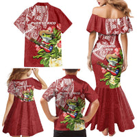 Puerto Rico Coqui Frog Family Matching Mermaid Dress and Hawaiian Shirt Tropical Flowers Polynesian Style LT05 - Polynesian Pride