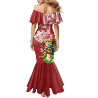 Puerto Rico Coqui Frog Family Matching Mermaid Dress and Hawaiian Shirt Tropical Flowers Polynesian Style LT05 - Polynesian Pride