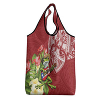 Puerto Rico Coqui Frog Grocery Bag Tropical Flowers Polynesian Style LT05 - Polynesian Pride