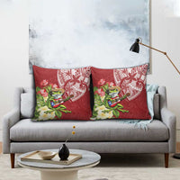 Puerto Rico Coqui Frog Pillow Cover Tropical Flowers Polynesian Style LT05 - Polynesian Pride