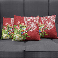 Puerto Rico Coqui Frog Pillow Cover Tropical Flowers Polynesian Style LT05 - Polynesian Pride