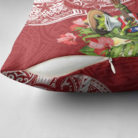 Puerto Rico Coqui Frog Pillow Cover Tropical Flowers Polynesian Style LT05 - Polynesian Pride