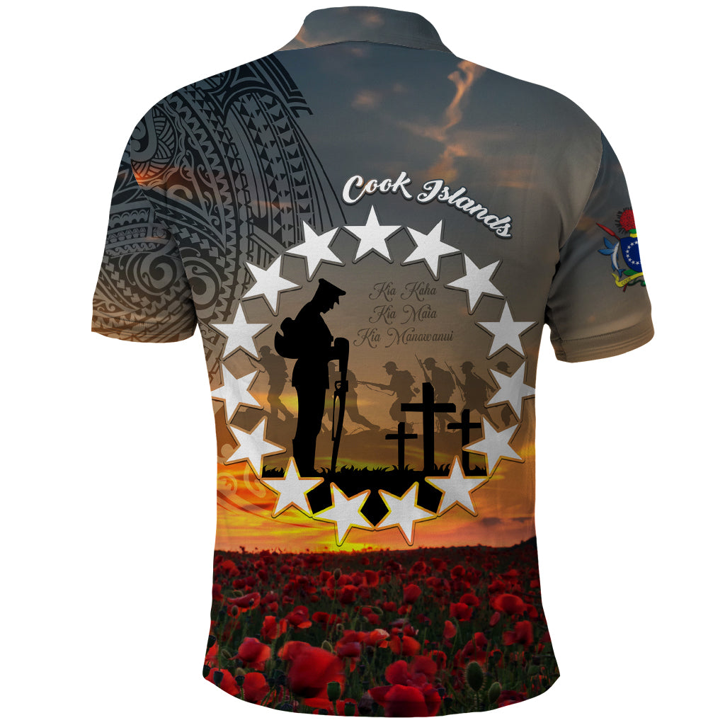 Cook Islands ANZAC Day Polo Shirt Lest We Forget LT05 - Polynesian Pride
