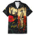 Tokelau ANZAC Day Family Matching Puletasi and Hawaiian Shirt Lest We Forget LT05 Dad's Shirt - Short Sleeve Black - Polynesian Pride
