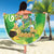 Hawaii Saint Patrick's Day Beach Blanket Funny Surfing Leprechaun