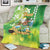 Hawaii Saint Patrick's Day Blanket Funny Surfing Leprechaun