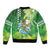 Hawaii Saint Patrick's Day Bomber Jacket Funny Surfing Leprechaun