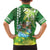 Hawaii Saint Patrick's Day Family Matching Short Sleeve Bodycon Dress and Hawaiian Shirt Funny Surfing Leprechaun