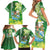 Hawaii Saint Patrick's Day Family Matching Short Sleeve Bodycon Dress and Hawaiian Shirt Funny Surfing Leprechaun