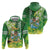 Hawaii Saint Patrick's Day Hoodie Funny Surfing Leprechaun