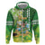 Hawaii Saint Patrick's Day Hoodie Funny Surfing Leprechaun