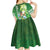 Hawaii Saint Patrick's Day Kid Short Sleeve Dress Funny Surfing Leprechaun