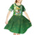 Hawaii Saint Patrick's Day Kid Short Sleeve Dress Funny Surfing Leprechaun